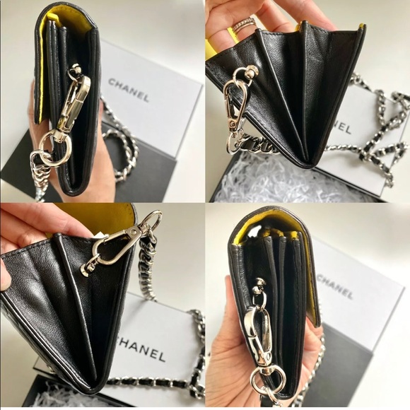 COPY - Auth CHANEL Black Camellia Bifold Wallet - Picture 6 of 12